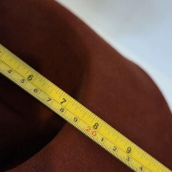 Betmar New York 100% Wool Hat Cowboy Fedora Style Red Rust Designer Feather Band - Picture 16 of 16